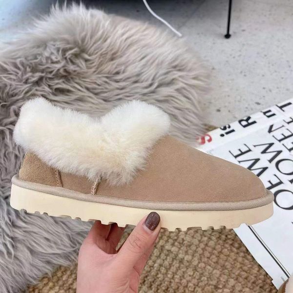 

women ultra mini snow boots slipper winter new popular ankle sheepskin fur plush keep warm boots with card dustbag us4-12 beautiful gifts, Black