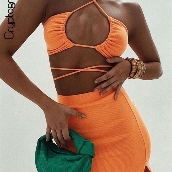 cryptographic bandage cut out halter neck and skirts set gathered elegant club summer outfits split two piece set 220620, White
cryptographic bandage cut out halter neck and skirts set gathered elegant club summer outfits split two piece set 220620, White