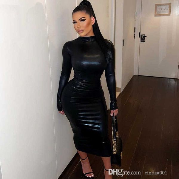 fashion faux leather black color slim dress wind womens 2022 autumn new arrival, Black;gray
fashion faux leather black color slim dress wind womens 2022 autumn new arrival, Black;gray
