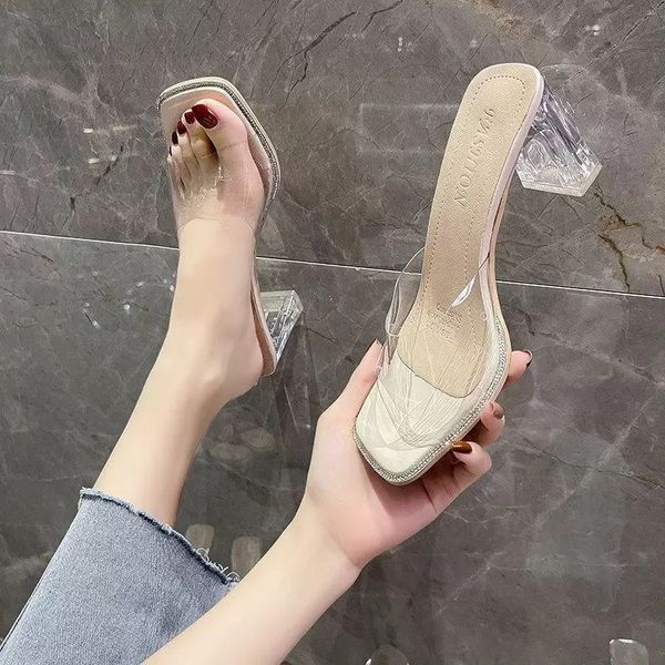 sandals casual shoes pantofle heeled slides slippers square heel low transparent mules glitter luxury summer h woman, Black
sandals casual shoes pantofle heeled slides slippers square heel low transparent mules glitter luxury summer h woman, Black
