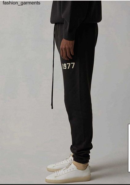 men designer double thread essential flocking drawstring pants loose tide, Black
men designer double thread essential flocking drawstring pants loose tide, Black