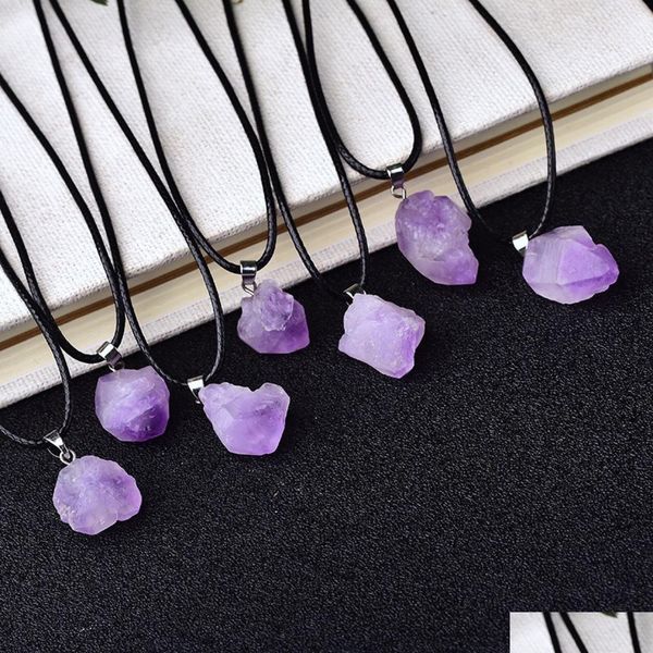 pendant necklaces fashion natural stone irregar amethyst crystal pendant necklace for women jewelry drop delivery 2022 necklaces penda dhacn, Silver
pendant necklaces fashion natural stone irregar amethyst crystal pendant necklace for women jewelry drop delivery 2022 necklaces penda dhacn, Silver