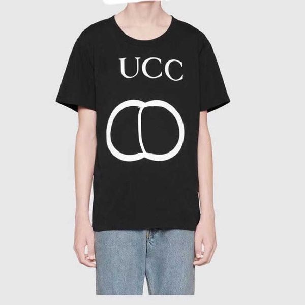 men's designer classic double ring letter printed short sleeved men's t-shirt men's and women's cotton loose round neck, White;black
men's designer classic double ring letter printed short sleeved men's t-shirt men's and women's cotton loose round neck, White;black