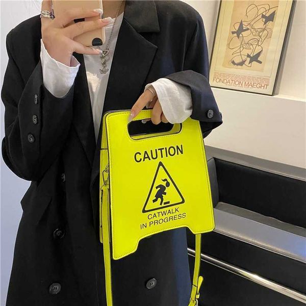 popular creative printing handbag 2022 new warning sign messenger bag trend letter shoulder bags, Red;black
popular creative printing handbag 2022 new warning sign messenger bag trend letter shoulder bags, Red;black