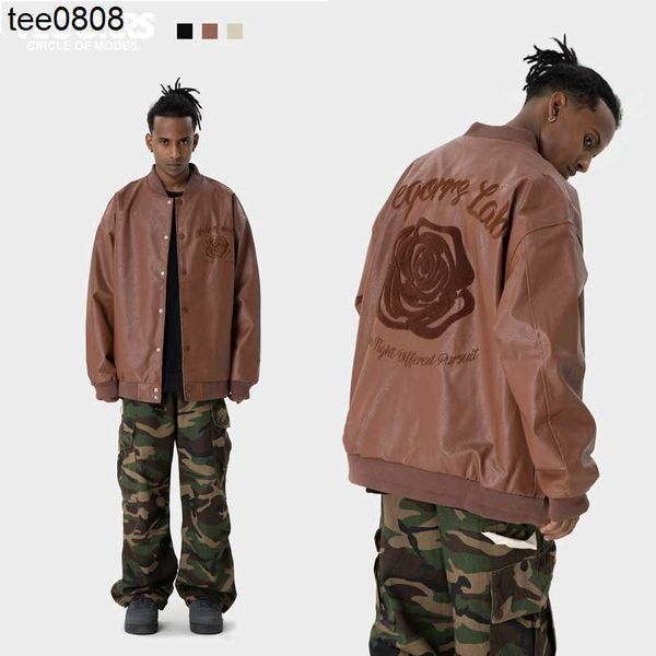 essentials american jacket men's pu leather rose embroidery hip-hop high street baseball jacket, Black;brown
essentials american jacket men's pu leather rose embroidery hip-hop high street baseball jacket, Black;brown