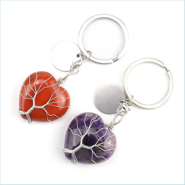 key rings handmade tree of life key rings heart natural stone healing crystal quartz keychain keys chain ring drop delivery 2022 jewel dh5jt, Slivery;golden
key rings handmade tree of life key rings heart natural stone healing crystal quartz keychain keys chain ring drop delivery 2022 jewel dh5jt, Slivery;golden