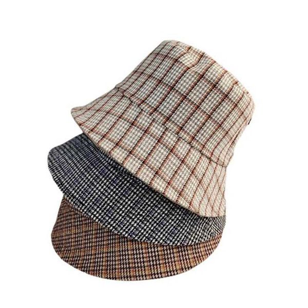 wide brim hats winter two-sided thousand bird check woolen bucket hat women fisherman basin cap bonnet vintage design warm casual hat g22101, Blue;gray
wide brim hats winter two-sided thousand bird check woolen bucket hat women fisherman basin cap bonnet vintage design warm casual hat g22101, Blue;gray