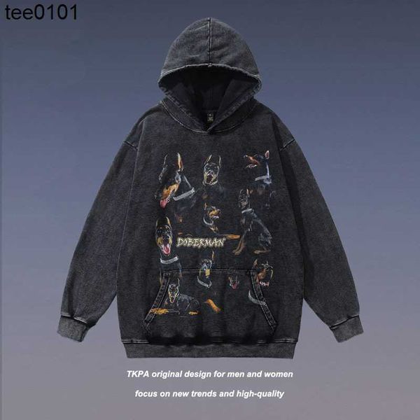 tkpa hip hop high street doberman hooded pullover sweater shirt american loose terry coat is indispensable on the street, Black
tkpa hip hop high street doberman hooded pullover sweater shirt american loose terry coat is indispensable on the street, Black