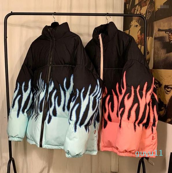 men's down printed flame jackets short loose thick warm stand collar outer wear trendy fashion, Black
men's down printed flame jackets short loose thick warm stand collar outer wear trendy fashion, Black