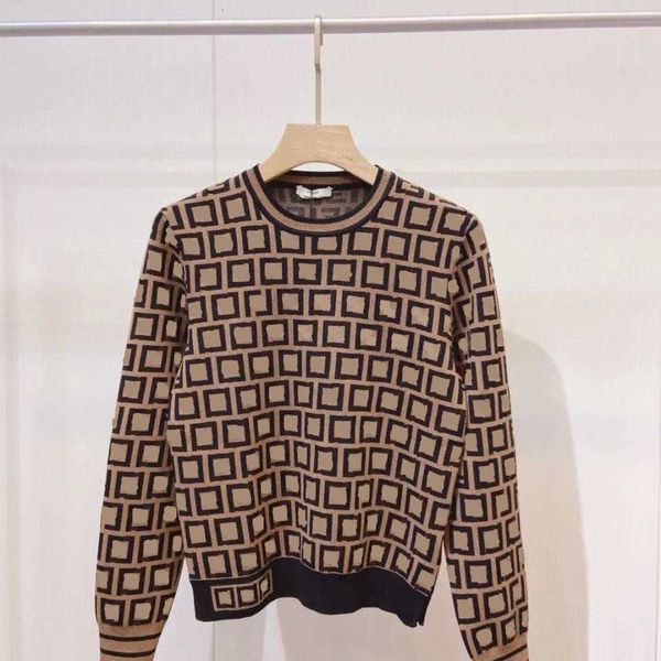 women's t-shirt designer high-quality women's knits pullover sweater full-body f jacquard loose round neck long-sleeved sweaters, White
women's t-shirt designer high-quality women's knits pullover sweater full-body f jacquard loose round neck long-sleeved sweaters, White