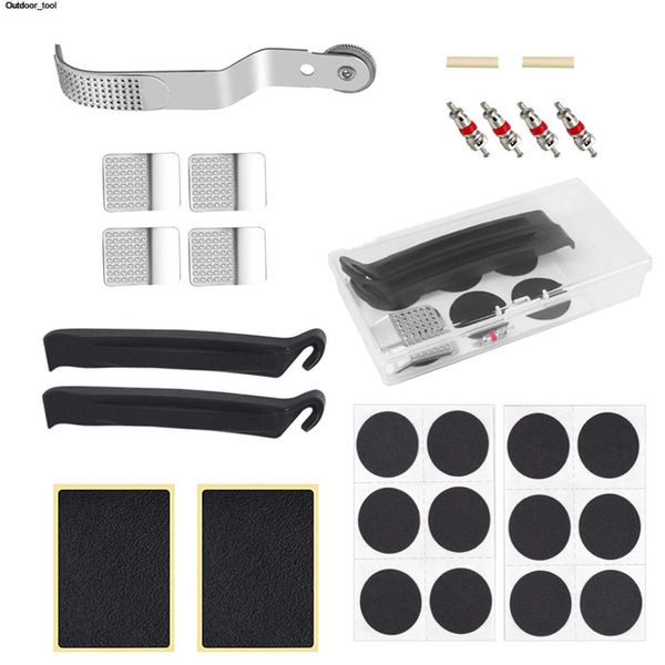 new portable bicycle tire repair kits tools bike flat rubber patch glue lever set fix kit mtb accessories
new portable bicycle tire repair kits tools bike flat rubber patch glue lever set fix kit mtb accessories