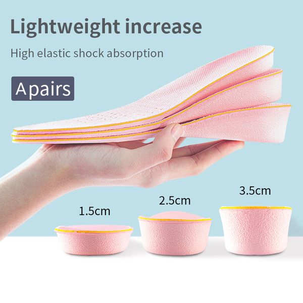 1.5-3.5cm invisible height increase insoles for women pink memory foam shoes sole pad breathable orthopedic feet care insoles, Black
1.5-3.5cm invisible height increase insoles for women pink memory foam shoes sole pad breathable orthopedic feet care insoles, Black