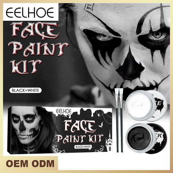 halloween black white body paint vampire zombie skeleton face special effects makeup paints send two brushes new body painting 2087
halloween black white body paint vampire zombie skeleton face special effects makeup paints send two brushes new body painting 2087