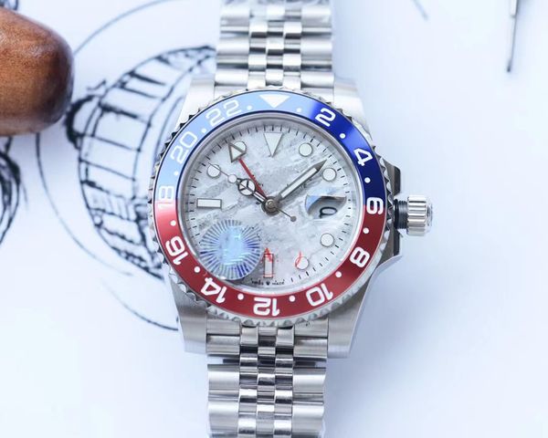with original box men's watches 40mm gmt wristwatches automatic mechanical ceramic coke bezel stainless steel strap with folded buckle, Slivery;brown
with original box men's watches 40mm gmt wristwatches automatic mechanical ceramic coke bezel stainless steel strap with folded buckle, Slivery;brown