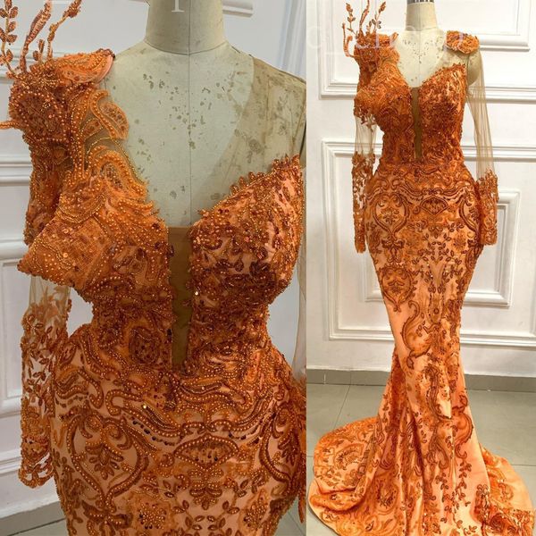 2022 arabic aso ebi mermaid orange prom dresses lace beaded evening formal party second reception birthday engagement gowns dress zj707, Black
2022 arabic aso ebi mermaid orange prom dresses lace beaded evening formal party second reception birthday engagement gowns dress zj707, Black