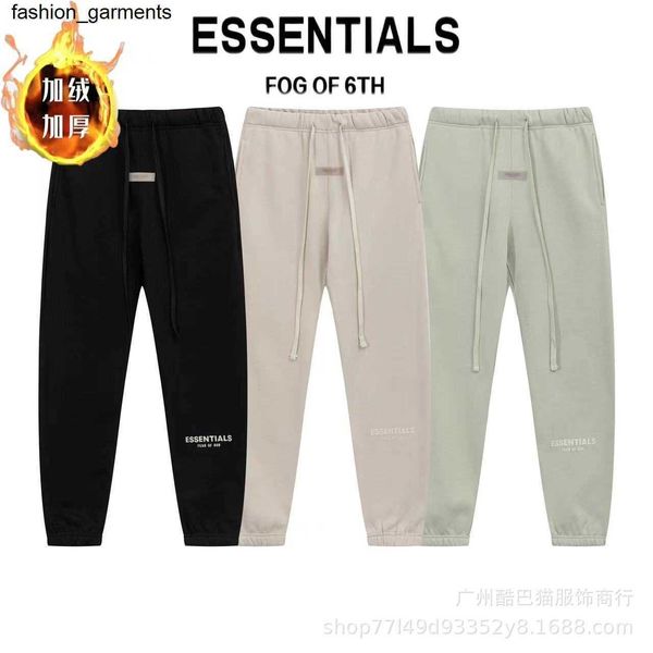 men's designer pants double essential reflective long pants plush autumn men women, Black
men's designer pants double essential reflective long pants plush autumn men women, Black