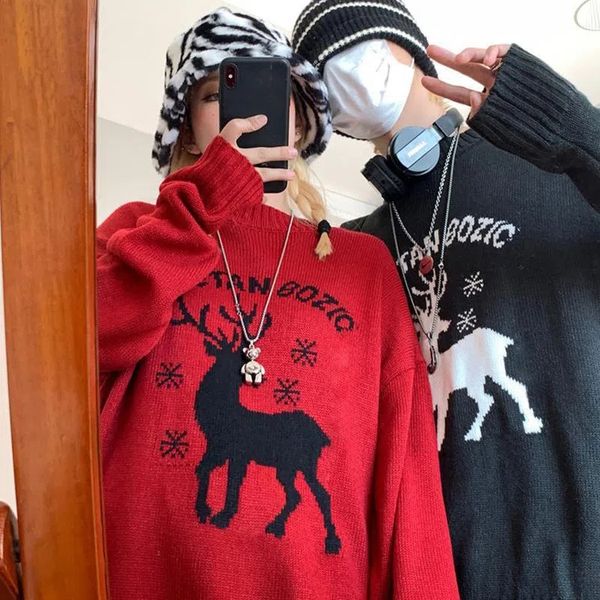 designer sweater christmas sweater couple tree snowflake crew neck pullover men's and women's same red festive winter knitwear -3, White;black
designer sweater christmas sweater couple tree snowflake crew neck pullover men's and women's same red festive winter knitwear -3, White;black