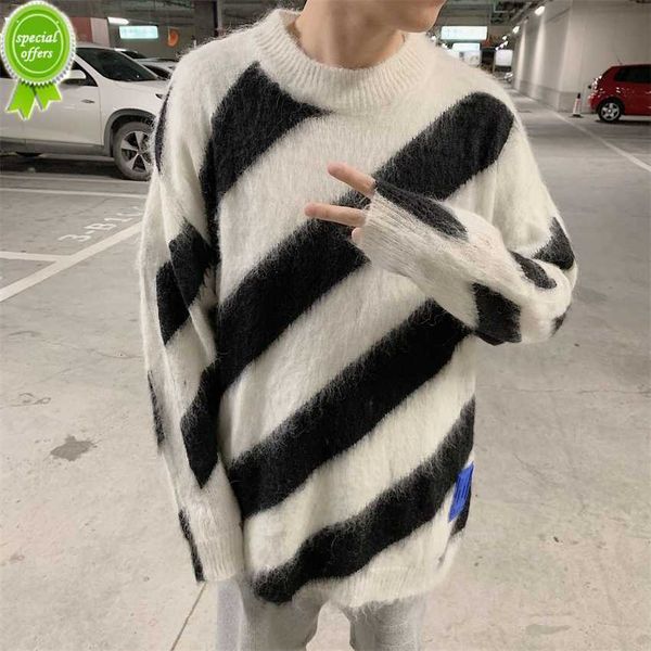offs style 22fw zebra line hole mohair sweater black and white arrow men women's same style lovers', White;black
offs style 22fw zebra line hole mohair sweater black and white arrow men women's same style lovers', White;black