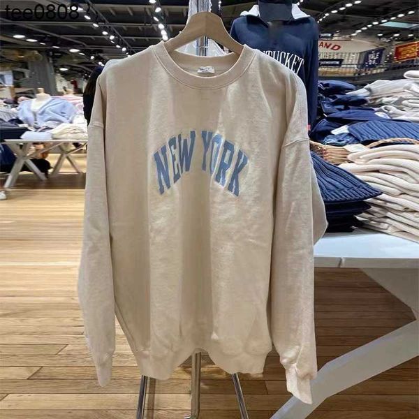 bm designer paris same style new york embroidery sweater crew neck loose coat cream yellow, Black
bm designer paris same style new york embroidery sweater crew neck loose coat cream yellow, Black