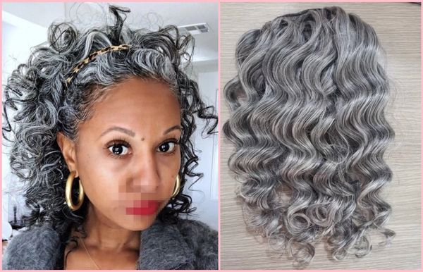 african american grey ponytail brazilian hair extension natural gray salt and pepper blend custom made medium length curly hairstyle 120g di, Black
african american grey ponytail brazilian hair extension natural gray salt and pepper blend custom made medium length curly hairstyle 120g di, Black