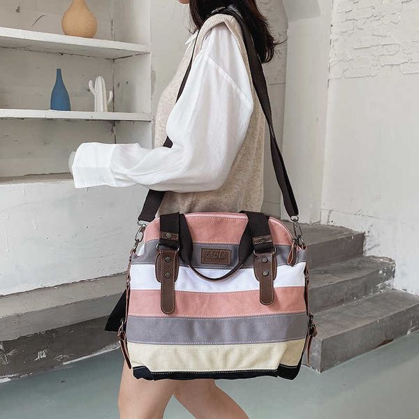 canvas bag single shoulder messenger bag large capacity splicing handbag commuter, Silver
canvas bag single shoulder messenger bag large capacity splicing handbag commuter, Silver