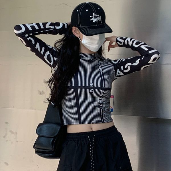 women's t-shirt autumn streetwear long sleeve t shirts harajuku wome letter print fashion striped t shirt slim-fit, White
women's t-shirt autumn streetwear long sleeve t shirts harajuku wome letter print fashion striped t shirt slim-fit, White