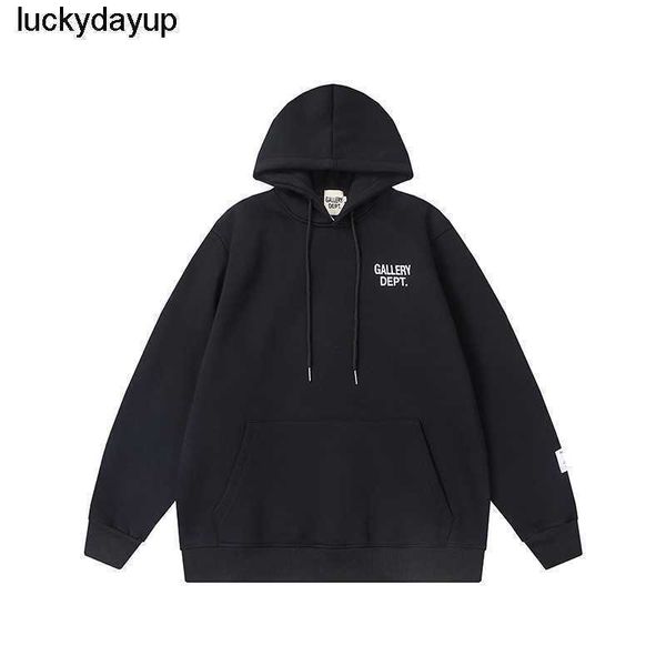 men's hoodies designer sweatshirts galery dept color series simple versatile men's women's plush fashion hoodie winter, Black 
men's hoodies designer sweatshirts galery dept color series simple versatile men's women's plush fashion hoodie winter, Black