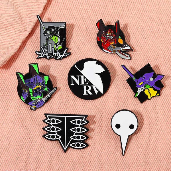 new century evangelical soldier riman peripheral metal badge cartoon anime clothes backpack brooch accessories, Gray
new century evangelical soldier riman peripheral metal badge cartoon anime clothes backpack brooch accessories, Gray
