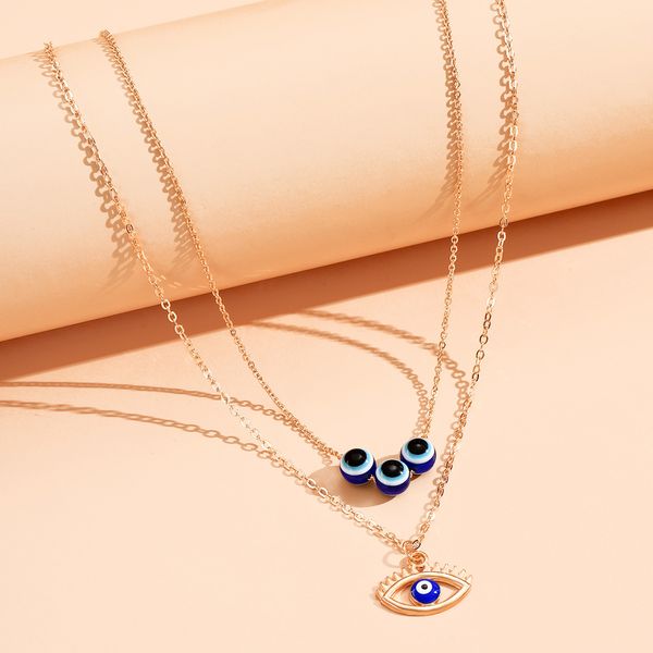 s3257 fashion jewelry evil eye necklace for women double layer blue eyes pendant choker necklaces, Silver
s3257 fashion jewelry evil eye necklace for women double layer blue eyes pendant choker necklaces, Silver