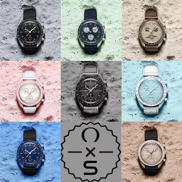 with box mens planet moon watches full function quarz chronograph watch mission to mercury 42mm nylon luxury watch limited edition master wr, Slivery;brown
with box mens planet moon watches full function quarz chronograph watch mission to mercury 42mm nylon luxury watch limited edition master wr, Slivery;brown