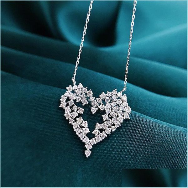 pendant necklaces charm heart diamond pendant 100% real 925 sterling sier wedding pendants necklace for women party choker jewelry g dhqr7, Silver
pendant necklaces charm heart diamond pendant 100% real 925 sterling sier wedding pendants necklace for women party choker jewelry g dhqr7, Silver
