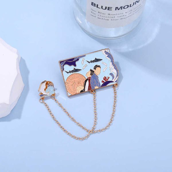 new brooches animation surrounding enamel badge accessories long chain shaped fine metal cartoon badge, Gray
new brooches animation surrounding enamel badge accessories long chain shaped fine metal cartoon badge, Gray