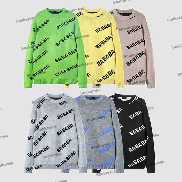 designer sweater man woman knit crow neck womens fashion letter black long sleeve balenciagas clothes pullover oversized blue streetwear swe, White;black
designer sweater man woman knit crow neck womens fashion letter black long sleeve balenciagas clothes pullover oversized blue streetwear swe, White;black
