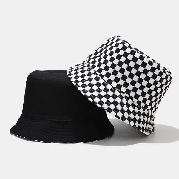 wide brim hats 2021 black white women's summer bucket flat hip-hop plaid autumn grid fashion design fisherman panama bob cap g221014, Blue;gray
wide brim hats 2021 black white women's summer bucket flat hip-hop plaid autumn grid fashion design fisherman panama bob cap g221014, Blue;gray
