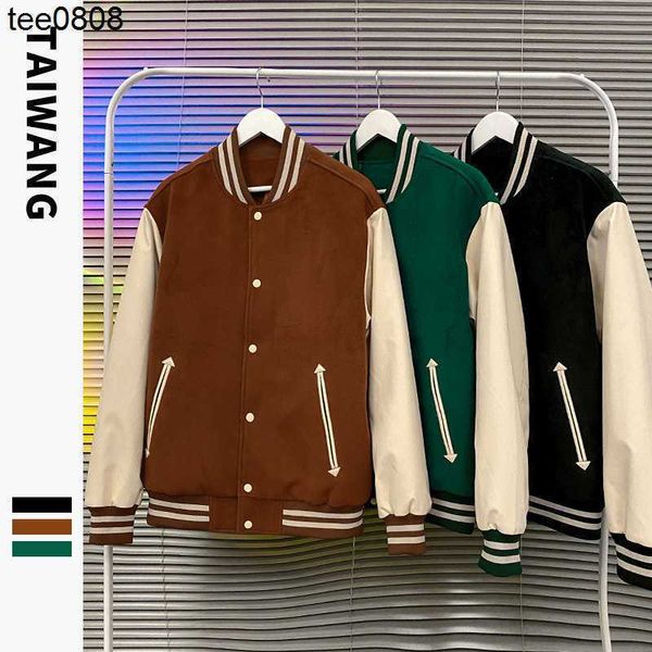 thai king men's clothing trendy brand baseball jersey men's 2022 autumn and winter new jacket coat men's loose street essenti, Black;brown
thai king men's clothing trendy brand baseball jersey men's 2022 autumn and winter new jacket coat men's loose street essenti, Black;brown