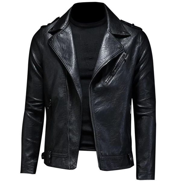 autumn new men's faux leather jacket slim fashion designer side zipper streetwear personality motorcycle outerwear male coat, Black;brown
autumn new men's faux leather jacket slim fashion designer side zipper streetwear personality motorcycle outerwear male coat, Black;brown