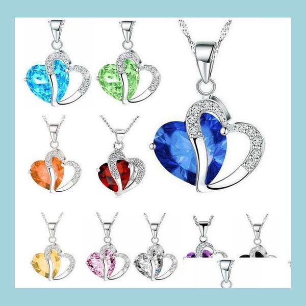 pendant necklaces women fashion heart crystal rhinestone sier chain pendant necklace jewelry 10 color length 17 7 inch drop delivery dhdrz, Silver
pendant necklaces women fashion heart crystal rhinestone sier chain pendant necklace jewelry 10 color length 17 7 inch drop delivery dhdrz, Silver