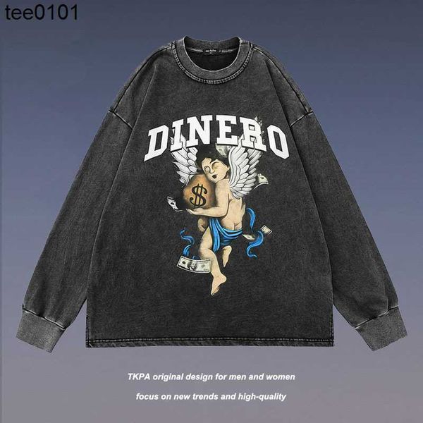 tkpa autumn new american high street vintage angel children printed long sleeve thin sweater long sleeve t-shirt, Black
tkpa autumn new american high street vintage angel children printed long sleeve thin sweater long sleeve t-shirt, Black