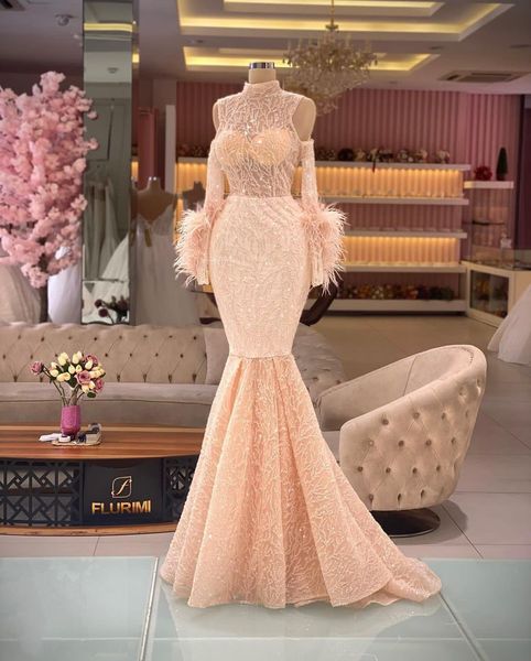 feather prom dresses halter long sleeves high neck lace hollow appliques sequins beaded evening dresses embroidery floor length evening dres, Black
feather prom dresses halter long sleeves high neck lace hollow appliques sequins beaded evening dresses embroidery floor length evening dres, Black