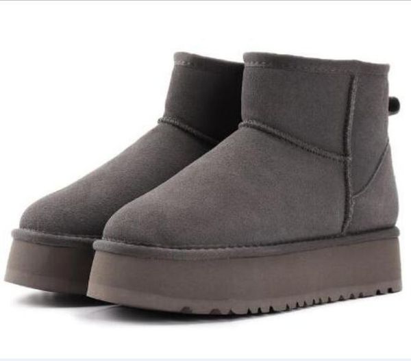 women's fashion ankle snow boots classic designer chestnut fluffy fur booties genuine suede leather, Black
women's fashion ankle snow boots classic designer chestnut fluffy fur booties genuine suede leather, Black