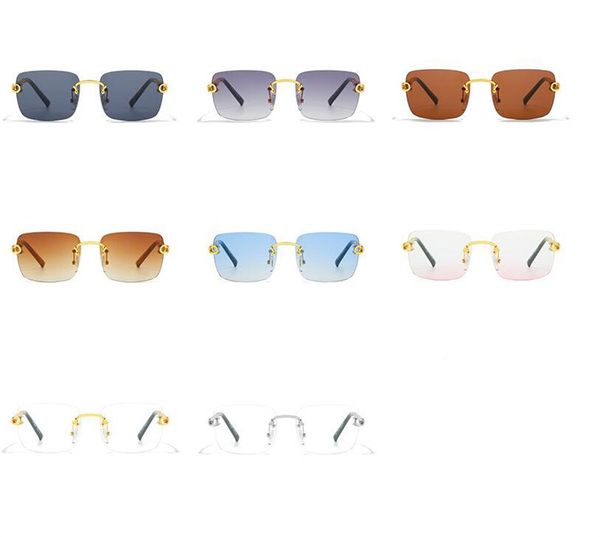 mens designer sunglasses for women plated gold metal frame brands sun glasses rectangle square black lens frameless sunshade luxury sunglass, White;black
mens designer sunglasses for women plated gold metal frame brands sun glasses rectangle square black lens frameless sunshade luxury sunglass, White;black