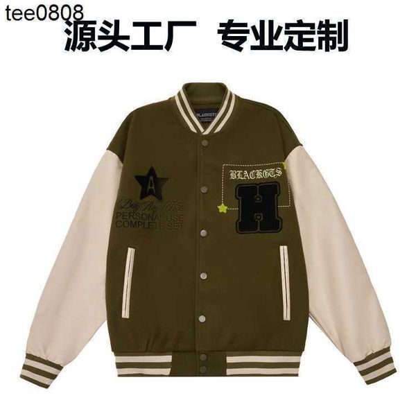 spring and autumn american essentials suit men's oversize couple letter embroidery jacket coat men's fashion brand, Black;brown
spring and autumn american essentials suit men's oversize couple letter embroidery jacket coat men's fashion brand, Black;brown