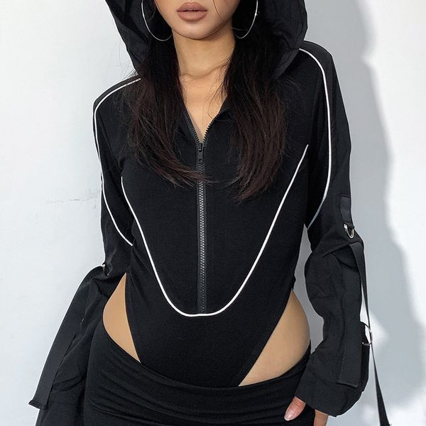 women's jumpsuits & rompers zipper punk women bodysuit chic black casual rompers long sleeve autumn hooded bodysuits streetwear, Black;white
women's jumpsuits & rompers zipper punk women bodysuit chic black casual rompers long sleeve autumn hooded bodysuits streetwear, Black;white