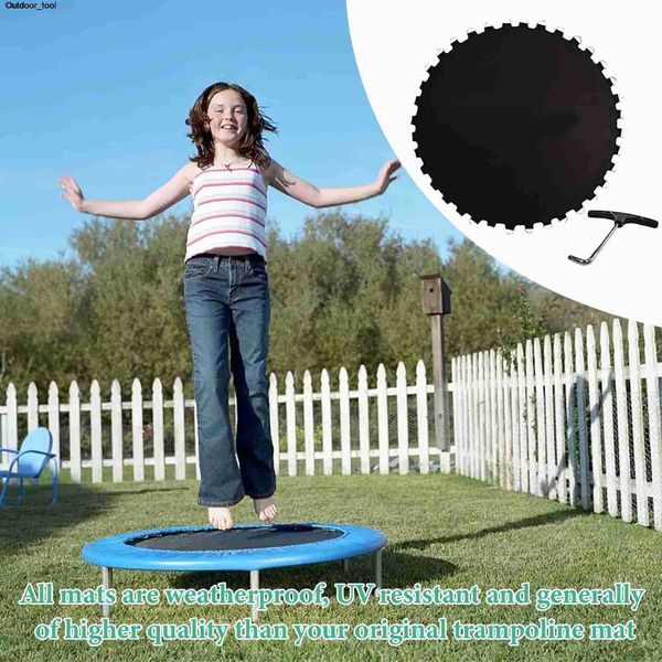 new 1pc black trampoline mat replacement jumping round with hooks accessories 8/10ft
new 1pc black trampoline mat replacement jumping round with hooks accessories 8/10ft