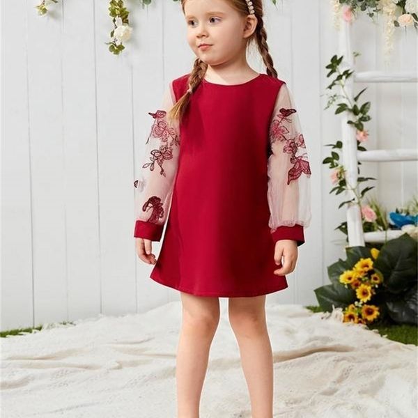 toddler girls butterfly appliques contrast mesh lantern sleeve dress she, Red;yellow
toddler girls butterfly appliques contrast mesh lantern sleeve dress she, Red;yellow