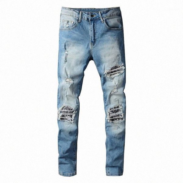 men's jeans bandanna paisley printed patchwork ripped streetwear slim skinny stretch denim pants light blue trousers 40 y11v#
men's jeans bandanna paisley printed patchwork ripped streetwear slim skinny stretch denim pants light blue trousers 40 y11v#