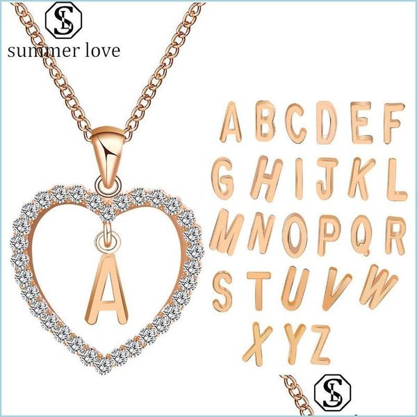 pendant necklaces design 26 english letter initial simple gold creative fashion diamond heart necklace charm jewelry gift for women g dhams, Silver
pendant necklaces design 26 english letter initial simple gold creative fashion diamond heart necklace charm jewelry gift for women g dhams, Silver