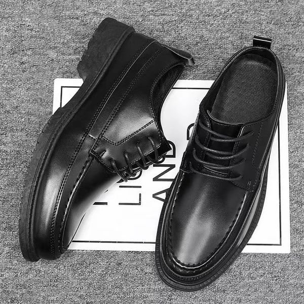 men's shoe increased business leather shoes korean version trend of non-slip leisure small black shoes work6667999
men's shoe increased business leather shoes korean version trend of non-slip leisure small black shoes work6667999