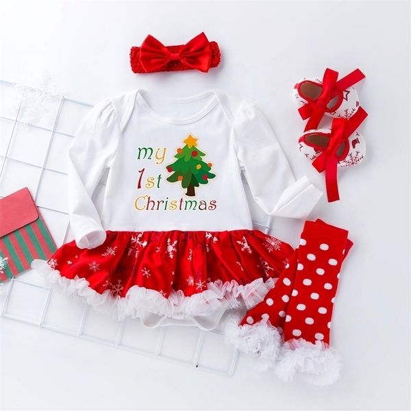 4pcs clothing born baby clothes christmas girl set outfit my first for borns one year birthday 220315, White
4pcs clothing born baby clothes christmas girl set outfit my first for borns one year birthday 220315, White