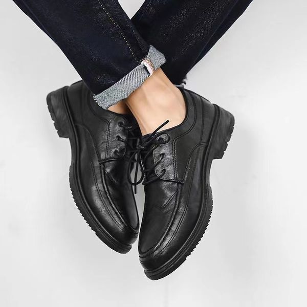 men's shoe increased business leather shoes korean version trend of non-slip leisure small black shoes work7777777
men's shoe increased business leather shoes korean version trend of non-slip leisure small black shoes work7777777